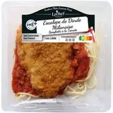 Escalope de dinde milanaise spaghetti cuisinés à la tomate, Le Chef (300 g)