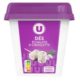 Dés de fromage échalote et ciboulette au lait pasteurisé 32% de MG, U (120 g)