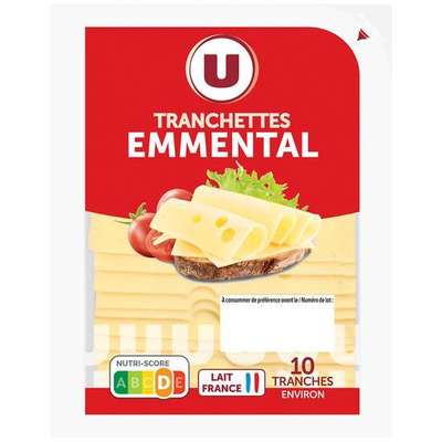 Emmental en tranches 30% mg, U (200 g)