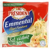 Emmental rapé réduit en sel, Président (150 g)