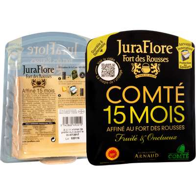 Comté AOP au lait cru affiné 15 mois, Juraflore (200 g)