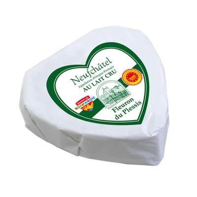 Coeur Neufchatel AOP au lait cru 24% de MG, Fleuron du Plessis (200 g)