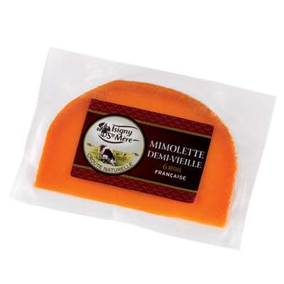 Mimolette demie vieille au lait pasteurisé 27% de matière grasse, Isigny Sainte Mère (210 g)