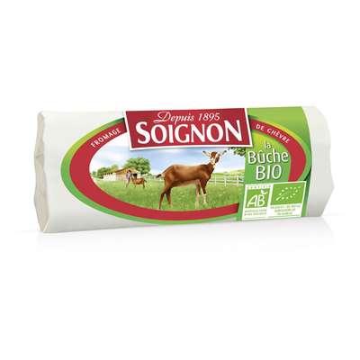 Bûche de chèvre BIO, Soignon (180 g)