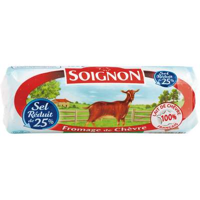 Bûche de chèvre réduite en sel, Soignon (180 g)
