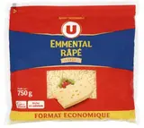 Emmental français râpé au lait pasteurisé 29% de MG, U (750 g)