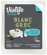 Bloc blanc grec, à base d'huile de noix de coco, Violife (200 g)