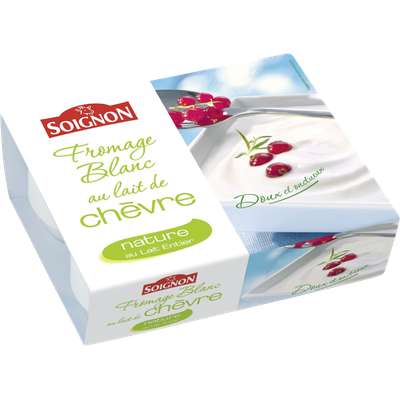 Fromage blanc au lait de chèvre, Soignon (4 x 100 g)