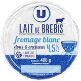 Fromage blanc au lait de brebis 4,5% MG, U (400 g)