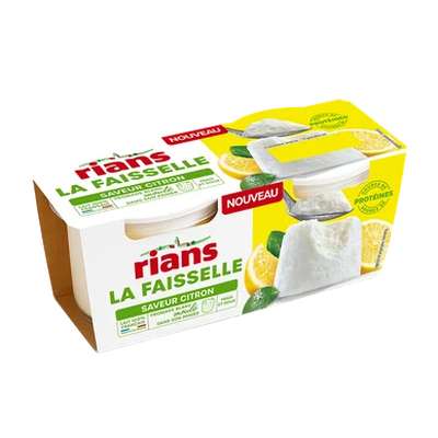 Faisselle saveur citron, Rians   (2 x 100 g)