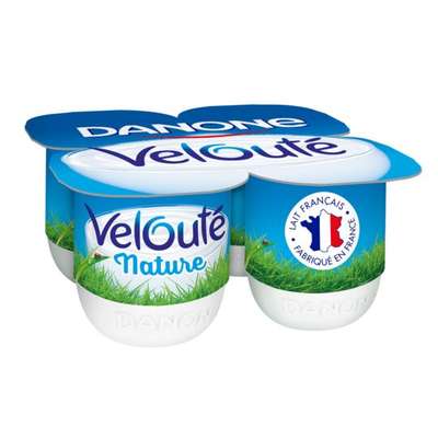 Yaourt brassé Velouté nature, Danone (4 x 125 g)