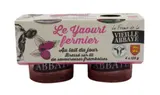 Yaourt fermier brassé aux morceaux de framboise, La Vieille Abbaye (4 x 125 g)