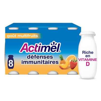 Actimel multifruits, Danone (8 x 100 g)