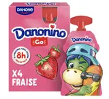 Yaourt à boire Danonino fraise, Danone (4 x 70 g)