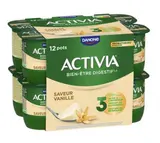 Yaourt au bifidus saveur Vanille, Activia (12 x 125 g)