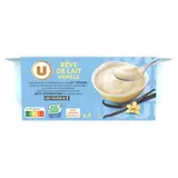 Spécialité laitière fermentée vanille, U (4 x 125 g)