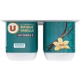 Yaourts sucrés au bifidus saveur vanille, U (4 x 125 g)