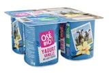 Yaourt vanille au lait entier BIO, Osé Bio (4 x 125 g)