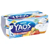 Yaourt sur lit de pêches à la Grecque Yaos, Nestlé (4 x 125 g)