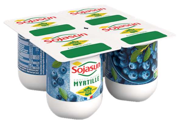 Dessert végétal Myrtilles, Sojasun (4 x 100 g)