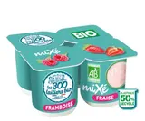 Yaourts mixés Pack panaché fraise, framboise BIO, Les 300 laitiers Bio (4 x 125 g)