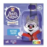 Gourdes petits filous nature sucré, Yoplait (4 x 85 g)