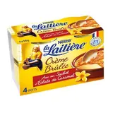 Crème brûlée avec sachet éclats de caramel, La Laitière (4 x 100 g)