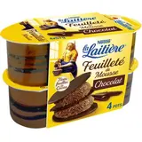 Feuilleté de mousse lactée chocolat, La Laitière (4 x 57 g)