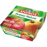 Compote pomme nature, Andros (4 x 100 g)
