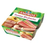 Compote pomme/rhubarbe, Andros (4 x 100g)