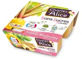Compote pomme rhubarbe sans sucres ajoutés, Charles et Alice (4 x 97 g)