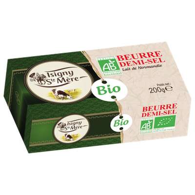 Beurre demi sel BIO, Isigny Sainte Mère (200 g)