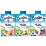 Crème fluide légère 12% MG, Bridélice (3 x 20 cl)