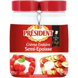 Créme entière semi-épaisse 30% MG, Président (2 x 25 cl)