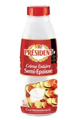 Crème entière semi-épaisse 30% mg UHT, Président (1 L)