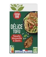 Tofu tomates, mozzarella et basilic BIO, Céréal BIO (180 g)