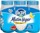 Pack Lait Matin Léger facile à digérer 1,2% MG, Lactel (6 x 25 cl)
