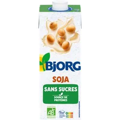 Boisson soja sans sucres ajoutés BIO, Bjorg (1 L)