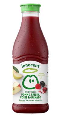 Jus de pomme, raisin, poire et grenade, Innocent (900 ml)