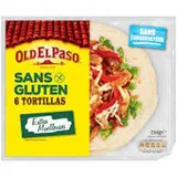 Tortillas de blé sans gluten, Old El Paso (x 6, 216 g)