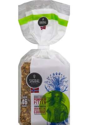Pain craquant Norvégien - Graines de courge, Sigdal Bakeri (190 g)