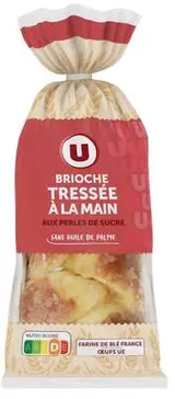 Brioche tressée aux perles de sucre, U (450 g)