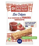 Crêpes fourrées à la confiture de fraises de Plougastel, Paysan Breton (x 6, soit 180 g)