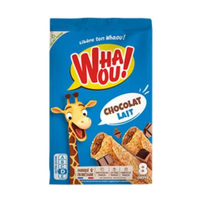 Crêpes Whaou fourrées au chocolat au lait (x 8, 256 g)