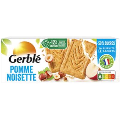 Biscuits à la pomme et aux noisettes, Gerblé (230 g)