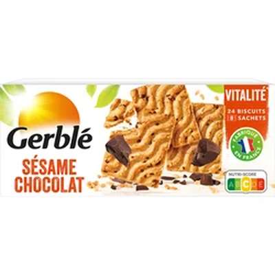Biscuits au sésame et chocolat, Gerblé (200 g)