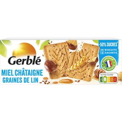 Biscuit miel châtaigne, graine de lin, Gerblé (200 g)
