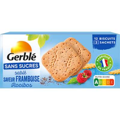 Biscuits sablé framboise rooibos, Gerblé (150 g)