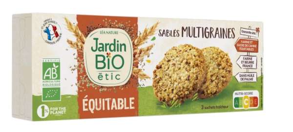 Biscuits sablés multigraines BIO, Jardin Bio  (150 g)