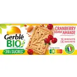 Sablés aux cranberries huile essentielle d'amande amère BIO, Gerblé  (132 g)